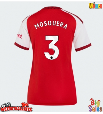 Arsenal Cristhian Mosquera #3 Replica Home Stadium Shirt for Women 2026-27 Short Sleeve